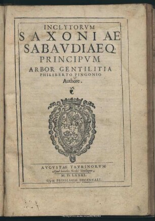 Inclytorum Saxoniae Sabaudiaeque principum arbor gentilitia