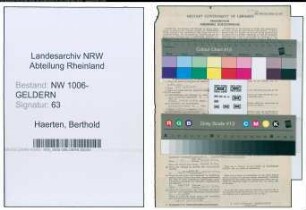 Entnazifizierung Berthold Haerten , geb. 19.05.1910 (Assessor)