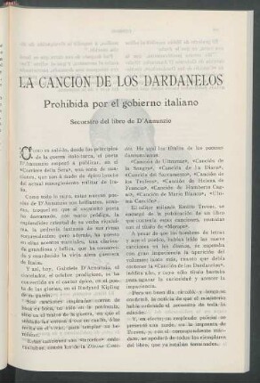 La Canción de los Dardanelos