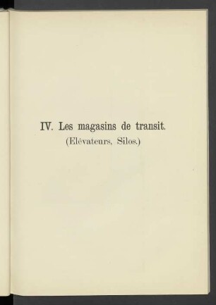 IV. Les magasins de transit