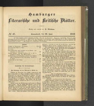 No. 47. 12. Juni 1852