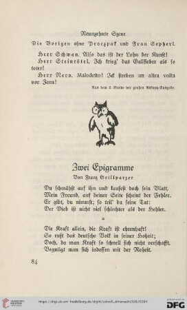 Zwei Epigramme