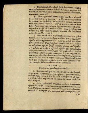 Sectio I. Continens quaedam praenotabilia.