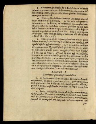 Sectio I. Continens quaedam praenotabilia.