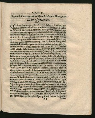 Caput III. De modo Procedendi contra Malitiose Revocantes ante sententiam.
