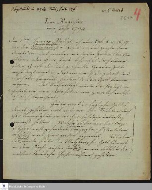 Tagebuch von Johann Caspar Kohlhoff.