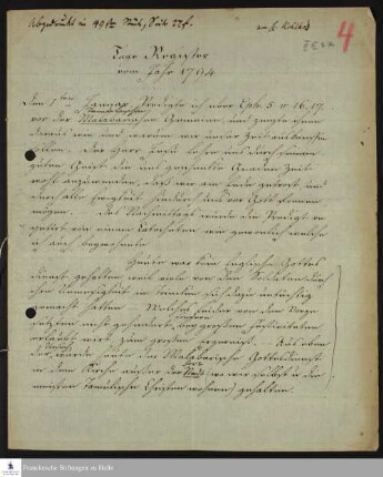 Tagebuch von Johann Caspar Kohlhoff.