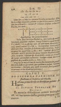 Caput V. De Secunda Carminum Distinctione ex Materia vel Obiecto
