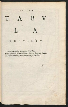 Septima Tabula Continet Tribum Iuda rursus ...