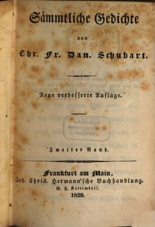 Sämmtliche Gedichte, 2