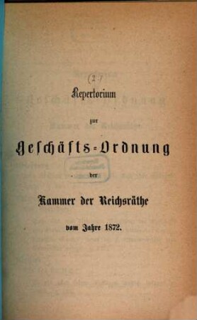 Geschäfts-Ordnung für die Kammer der Reichsräthe des Königreichs Bayern, 2