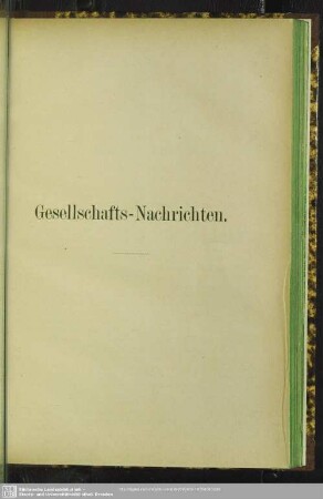 Gesellschafts-Nachrichten