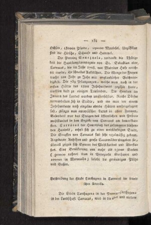 Bschreibung der Stadt Carthagena in Carracas im spanischen Amerika.