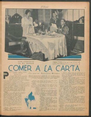 Comer a la carta : Las comedias de El Hogar