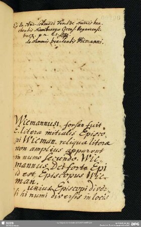 [Faszikel 11: Notizen und Exzerpte zu älteren sächsischen Münzen und zu antiken Münzen aus dem italischen Raum]