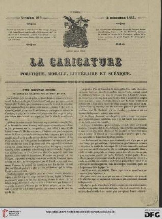 Numéro 213 (4 Décembre 1834)
