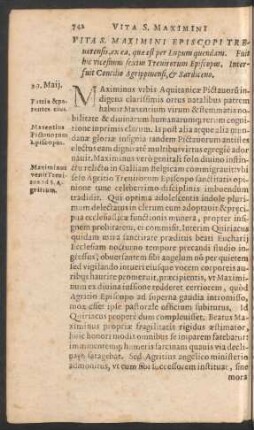 Vita S. Maximini Episcopi Treverensis ...