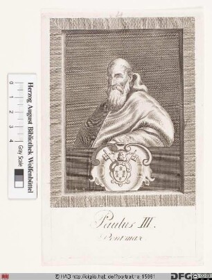 Bildnis Papst Paul III. (Alessandro Farnese) (reg. 13. 10. 1534 - 10. 11. 1549)