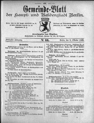 1909,44: No. 44, 31. Oktober 1909