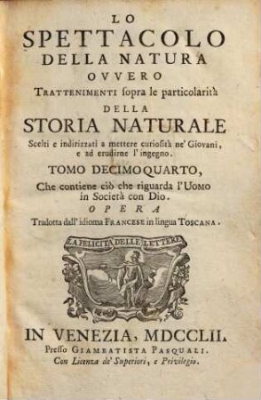 Lo spettacolo della natura, 14