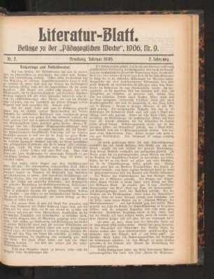 Kolportage und Volksliteratur