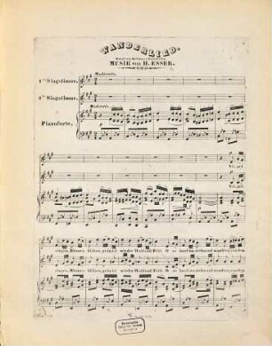 Fünf Gedichte für Sopran und Alt mit Begleitung des Pianoforte : op. 55, 4. Wanderlied