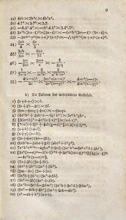 Mathematische Übungs-Aufgaben und deren Auflösungen, zum Gebrauche für Lehrer und Lernende, 2,1