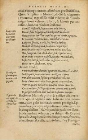 Ant. Misaldi Monlvciensis Medici ac Mathematici, Opusculorum pars ..., Pars prima. In qua hortorum secreta, cultus & auxilia, amoenae voluptatis ... illustrata ...