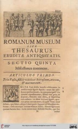 Sectio quinta: Miscellanea