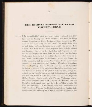 Der Rochuskirchhof Mit Peter Vischer's Grab. [Taf. 77]