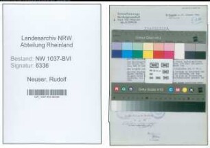 Entnazifizierung Rudolf Neuser , geb. 11.04.1911 (Kaufm.Angestellter)