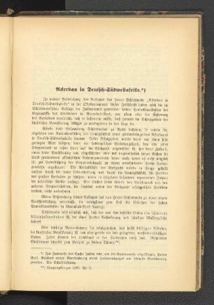 Ackerbau in Deutsch-Südwestafrika.
