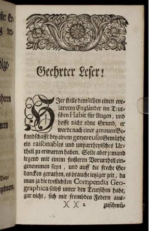 Geehrte Leser!