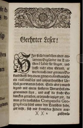 Geehrte Leser!