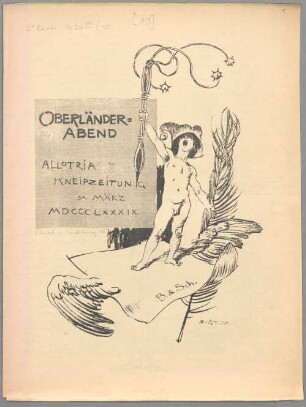 Allotria : Kneipzeitung. [10]. 1889