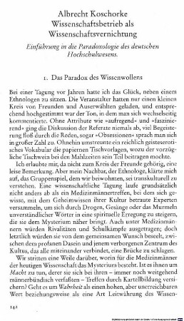Wissenschaftsbetrieb als Wissenschaftsvernichtung : Einführung in die Paradoxologie des deutschen Hochschulwesens