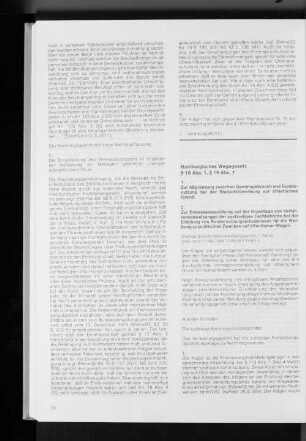 Hamburgisches Wegegesetz § 16 Abs. 1, § 19 Abs. 1