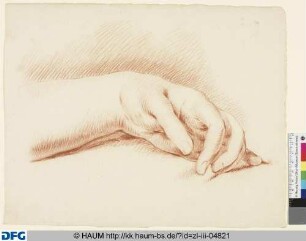 Studie einer linken Hand