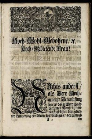 Hoch-Wohl-Gebohrne/ etc.