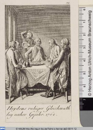 Heydens ruhiger Gleichmuth bey naher Gefahr. 1761.