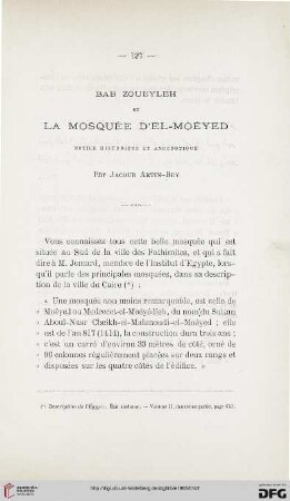 2.Ser. 4.1883: Bab Zoueyleh et la mosquée d'El-Moéyed : notice historique et anecdotique