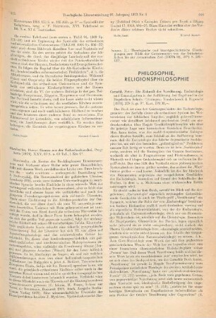 466-467 [Rezension] Cornehl, Peter, Die Zukunft der Versoehnung