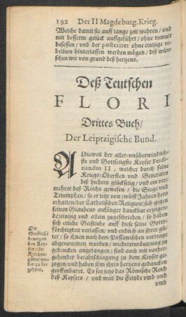 Deß Teutschen Flori Drittes Buch