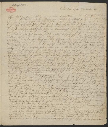 Brief an Karl Klingemann : 17.11.-18.11.1829