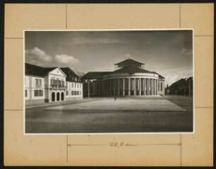 Gautheater Westmark (auch: Grenzlandtheater Saarpfalz, Saarländisches Staatstheater), Saarbrücken: Ansicht von Westen