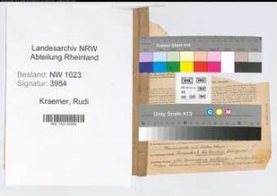 Entnazifizierung Rudi Kraemer , geb. 31.10.1907 (Arbeiter)