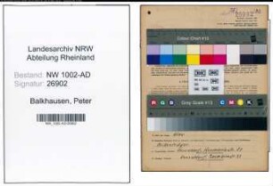Entnazifizierung Peter Balkhausen, geb. 07.10.1898 (Verwaltungsangestellter)