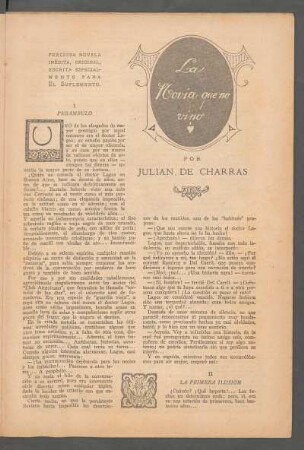 La novia que no vino : Preciosa novela inédita, original, escrita especialmente para "El Suplemento". - Ilustró Zavattaro