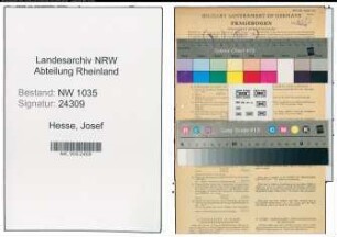 Entnazifizierung Josef Hesse , geb. 20.05.1895 (Schlosser)