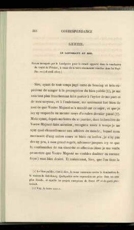 LXXXII. Le Landgrave au Roi (18 avril 1607)